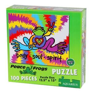 Peace Frog Jigsaw Puzzle 100 piece puzzle NEW Sealed Box - 12.5" x 15"